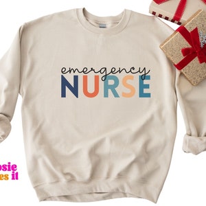 Sweatshirt for Nurse, Emergency Room Nurse Gift, Sweater for Nurse, Holiday Gift for Nurse, Emergency Room Nurse Gift
