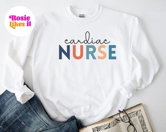 Sweatshirt for Cardiac Nurse, Gift for Cardiac Nurse, Cardiac Nurse Sweatshirt, Sweater for Cardiac Nurse, Holiday Gift for Nurse