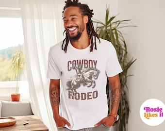 90s Rodeo Shirt - WATCH OUR VIDEO - Coastal Cowboy, Coastal Cowboy Shirt, Cowboy Rodeo, Cowboy Shirt, White Cowboy Shirt, Wild West Gift