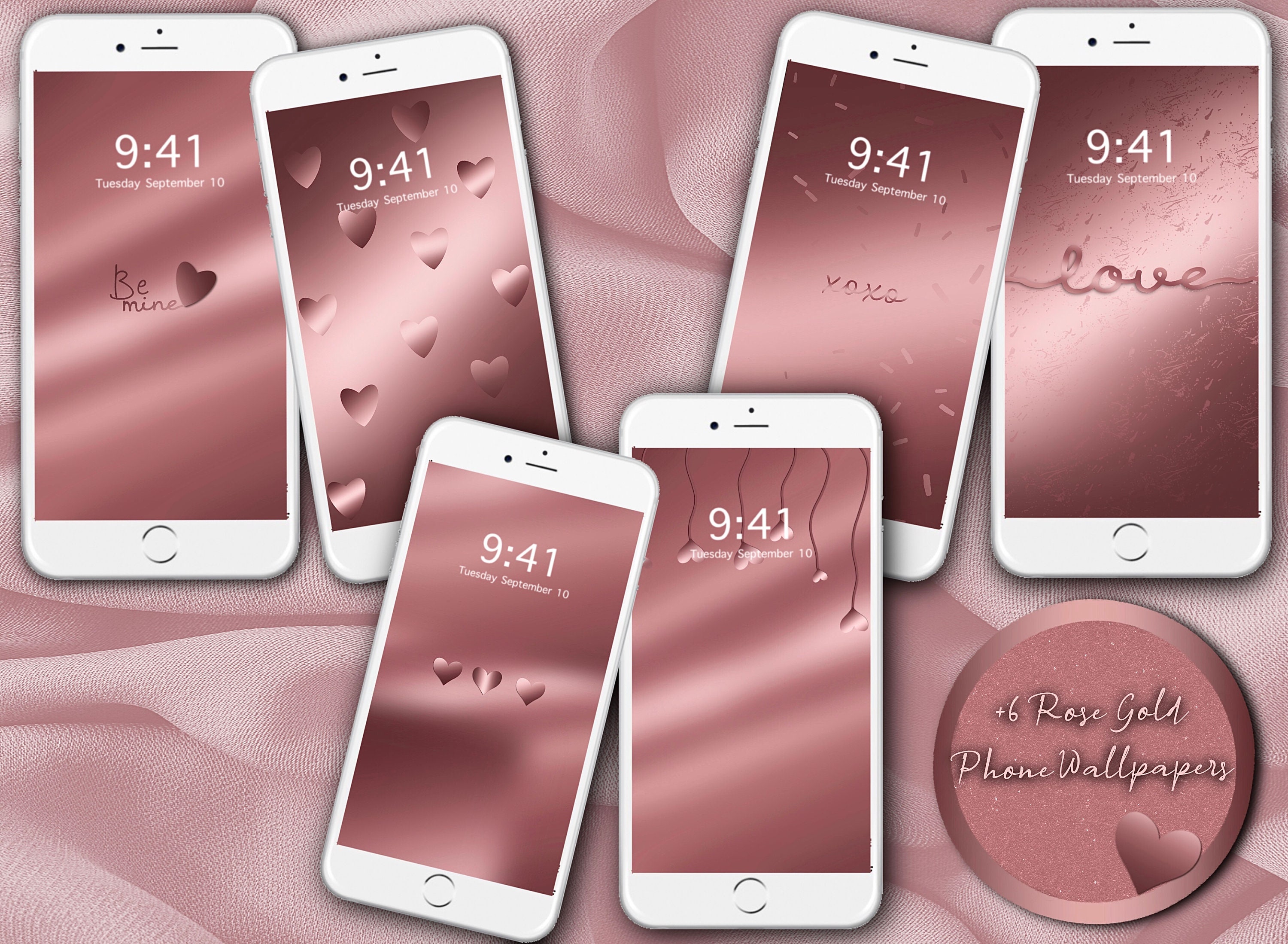 6 iPhone Wallpaper Aesthetic Rose Gold Phone Background 