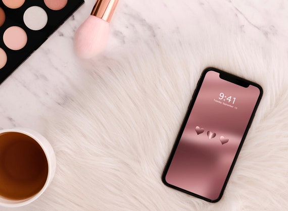 6 Iphone Wallpaper Aesthetic Rose Gold Phone Background Etsy
