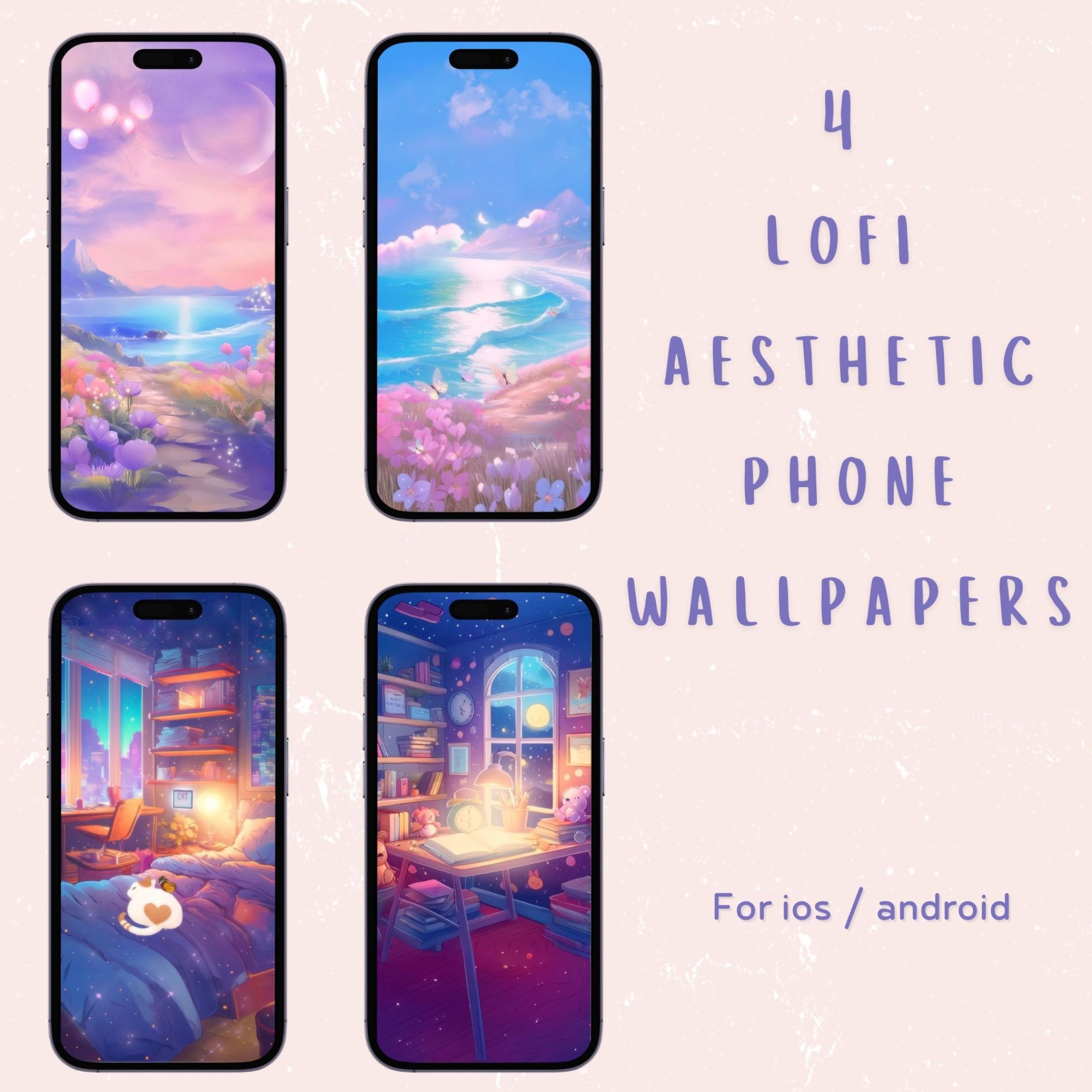 Pastel Lofi iPhone Wallpaper Cute Anime Wallpaper Aesthetic Desktop ...