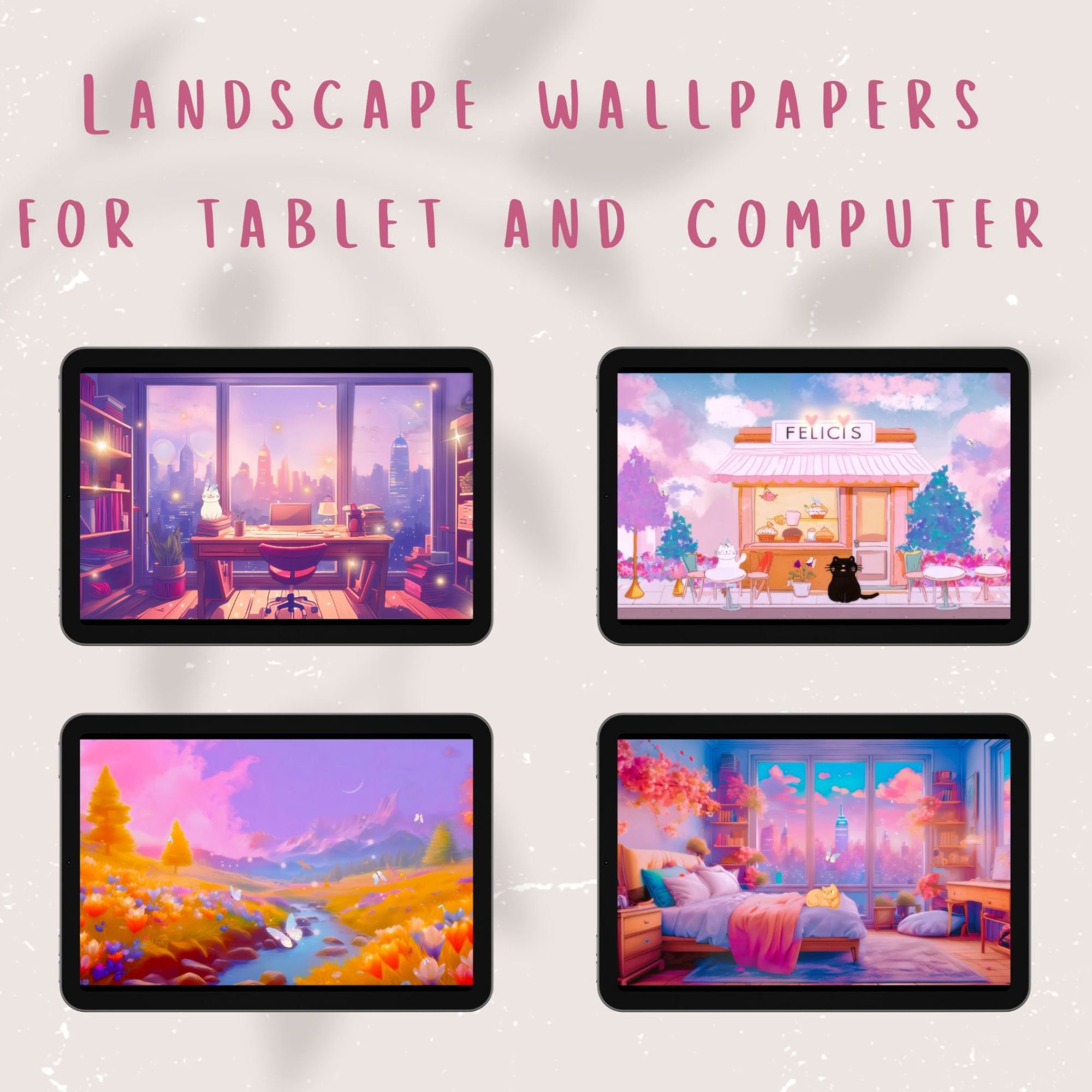 Pastel Lofi iPhone Wallpaper Cute Anime Wallpaper Aesthetic Desktop ...