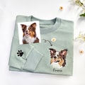 Custom Dog Face Embroidered Sweatshirt, Dog Photo Embroidered Hoodie,Dog Lovers Sweatshirt, Gift for Pet Lovers, Pet Embroidery Sweater