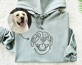Personalisierter HundeHoodie, personalisiertes einzeiliges Haustier-Sweatshirt, Hundemama-Pullover, Unisex gestickter Hoodie, individuelle Geschenke für Hundebesitzer