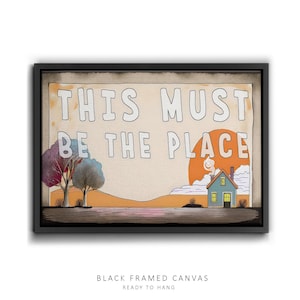 This Must Be The Place Poster – Mid Century Modern Landscape Print – Retro Typography Wall Art – Vintage Style Home Decor