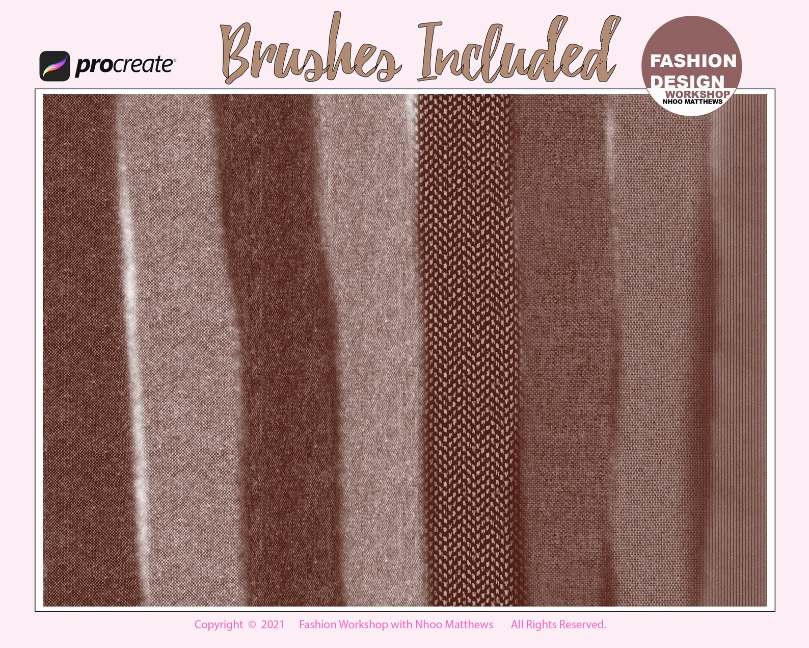 50 Classic Fall / Winter Fabric Brushes Procreate App. Tweed Etsy