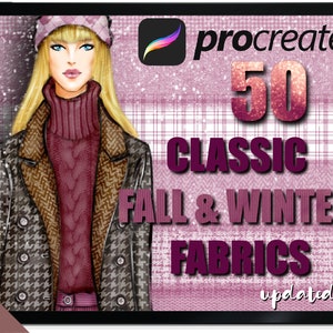 Procreate Fabric Brushes: Tweed, Wool, Plaid Textures. CLASSIC FALL & WINTER (Digital Download)