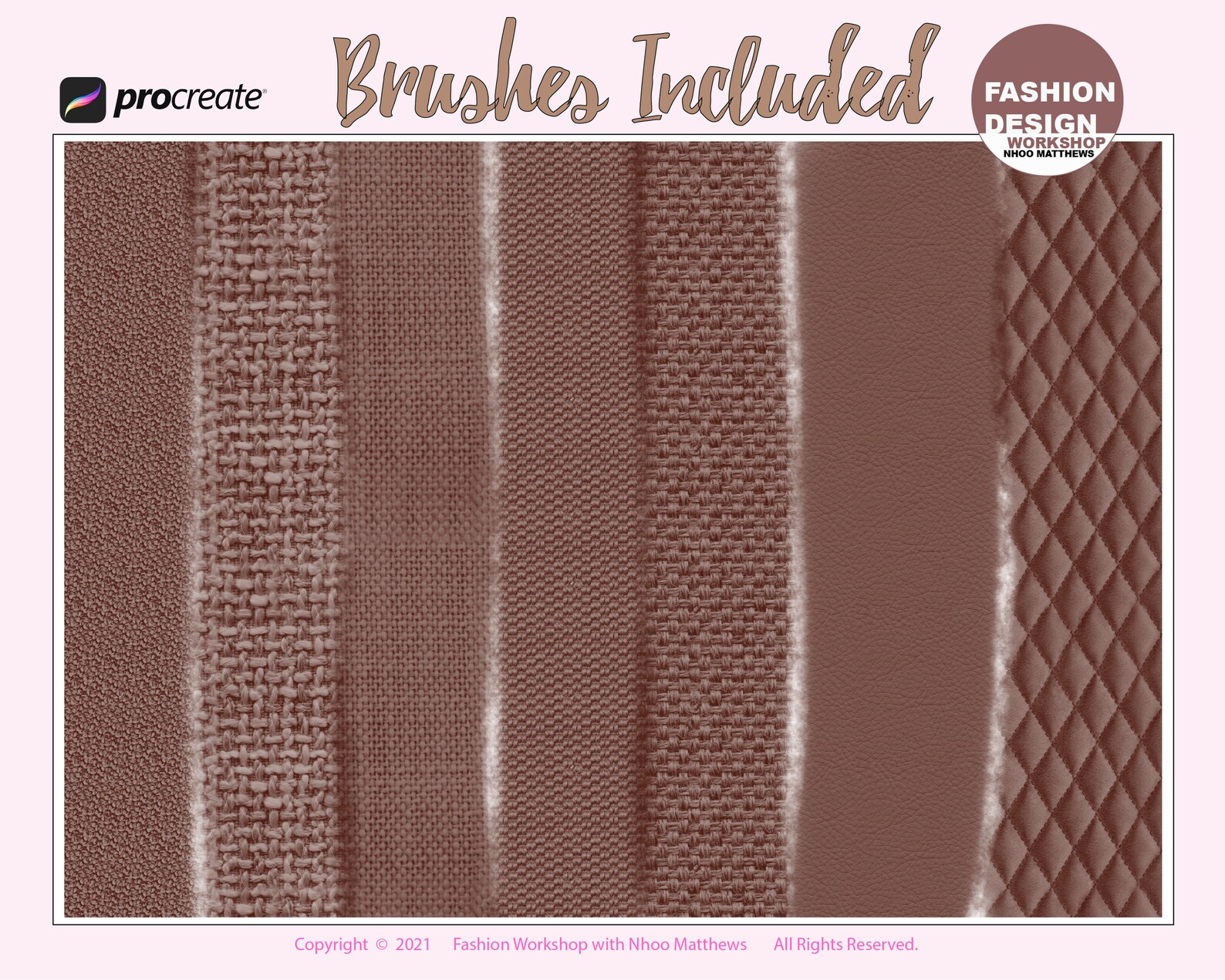 50 Classic Fall / Winter Fabric Brushes Procreate App. Tweed Etsy