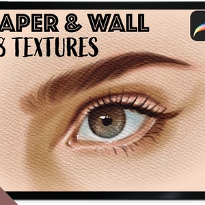 Pinceles de textura de papel para Procreate: Lienzo y pared en acuarela (tutorial en vídeo incluido)
