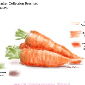 The Marker Collection Procreate Brushes Bundle. 52 Realistic image 2