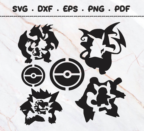 Pokemon Svg Dxf Eps Png Pdf Clip Art for Cricut Cut - Etsy Canada