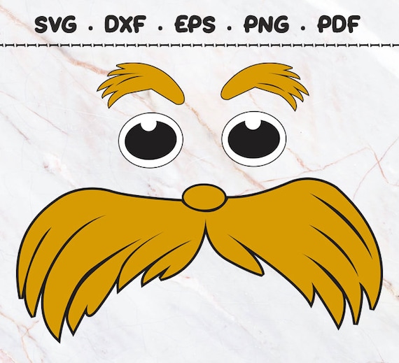 Lorax Face Svg Dxf Eps Png Pdf Clip Art For Cricut Cut Etsy