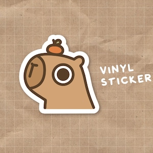 Capybara sticker | water bottle skateboard vinyl stickerbomb for laptops