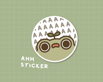 Aaaaa froggy sticker | water bottle skateboard vinyl stickerbomb for laptops