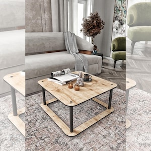 Liand Coffee Table | Modern & Elegant Solid Wood Design | Stylish Living Room Centerpiece | Functional Home Decor Table for Any Space