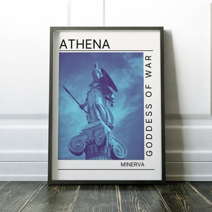 Greek Mythology Athena Minerva Wall Art Poster Print Download