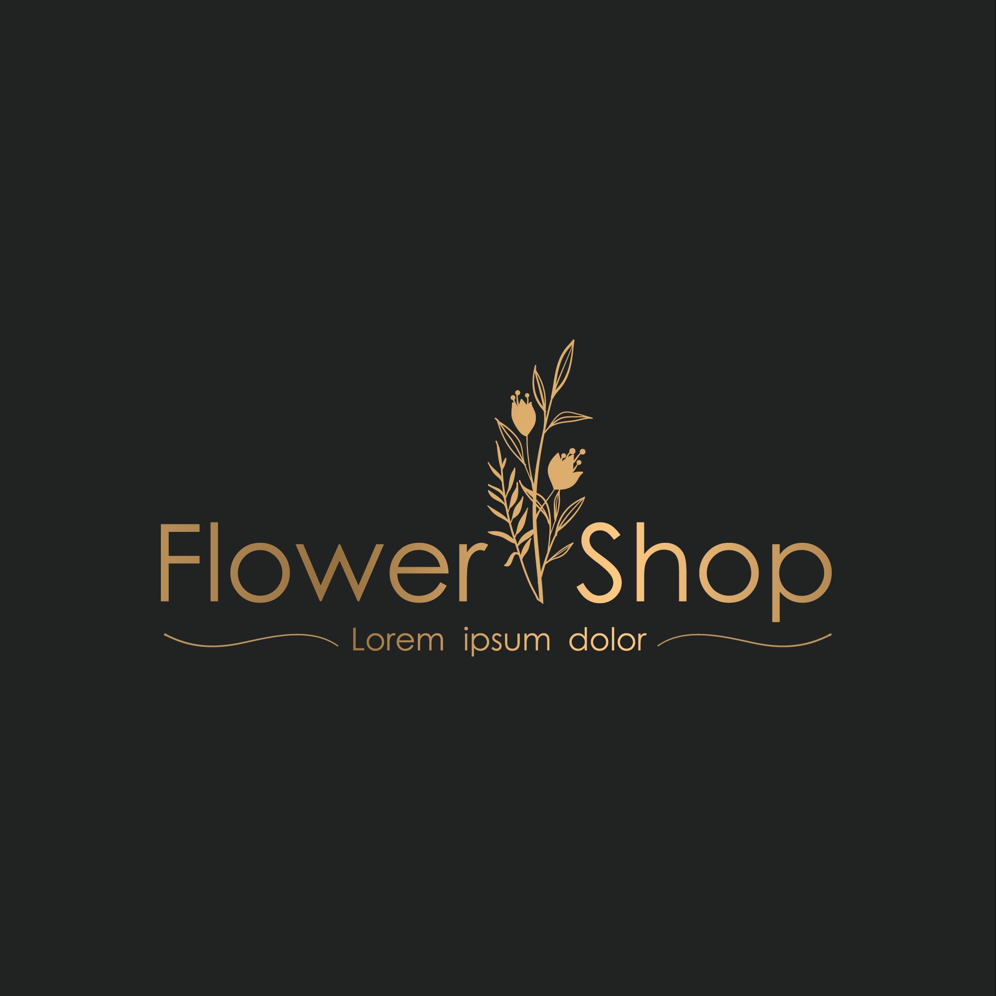 Flower Logo Premade Flower Logo Professional Custom Logo Etsy