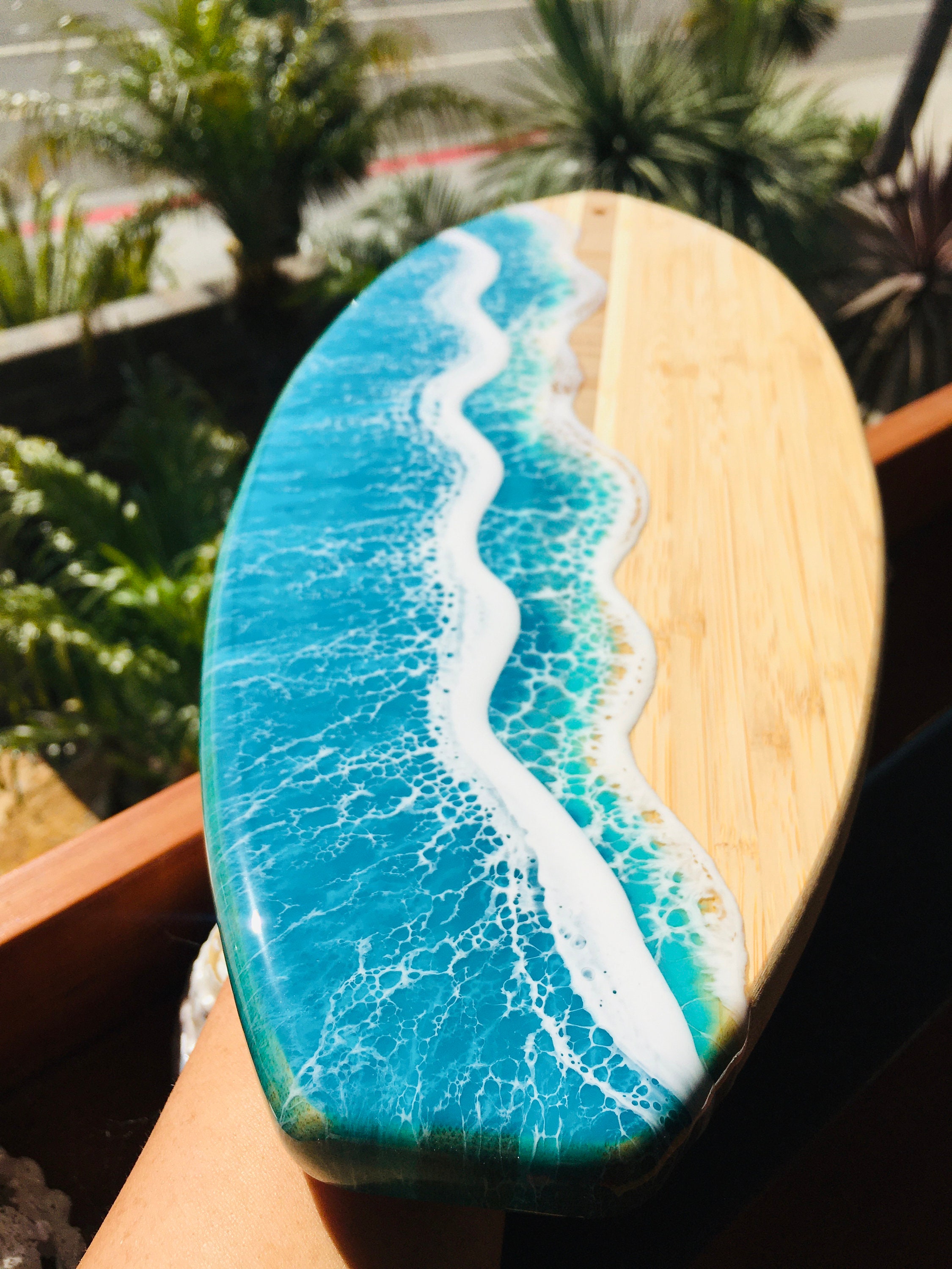 BESPORTBLE 2Pcs Surfboard Resin Tray Molds Large Surf Board Shape Resin Epoxy Molds Silicone For DIY Resin Ocean Waves Art Serving Board