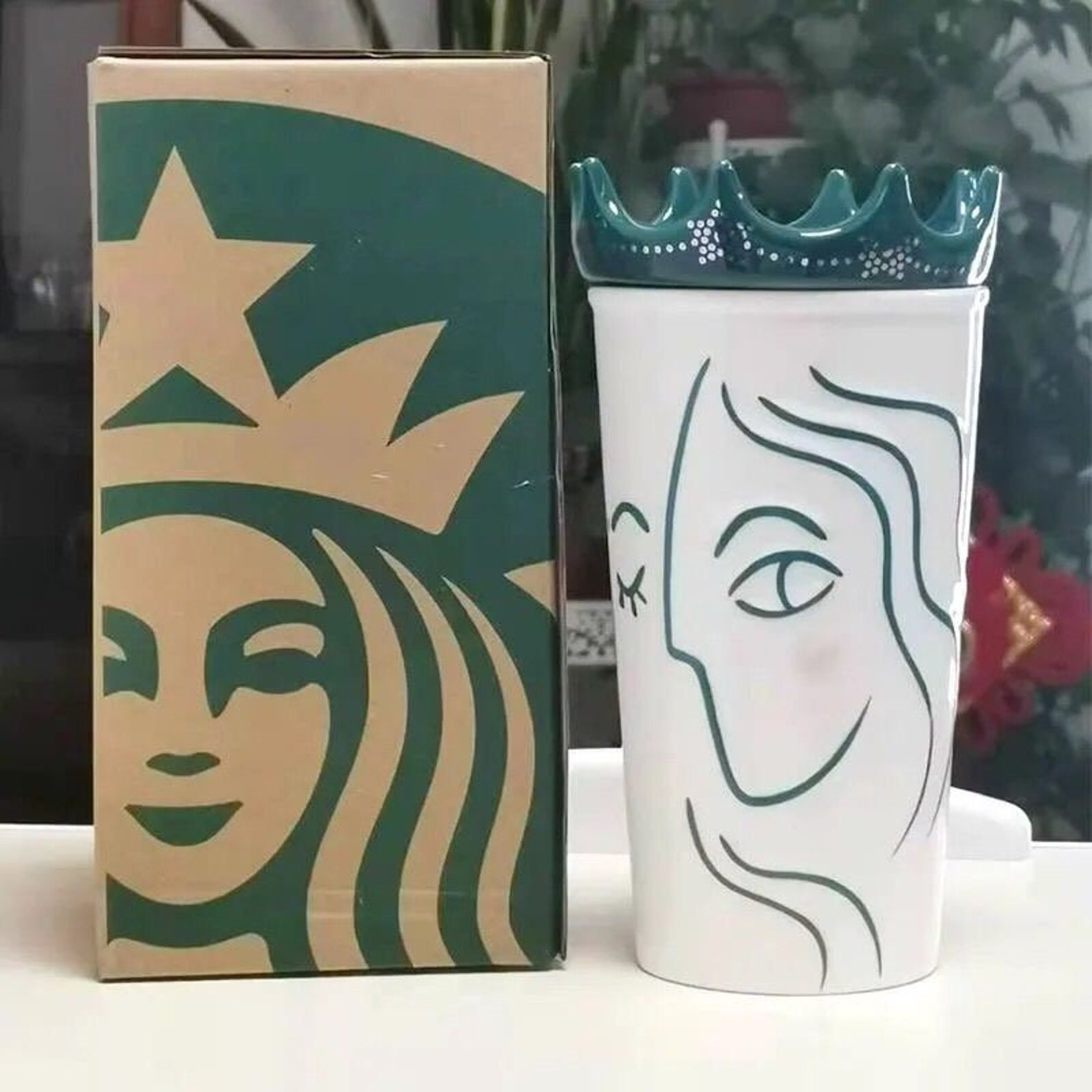 Starbucks Cup Anniversary Celebration Goddess Ceramic Couple Etsy