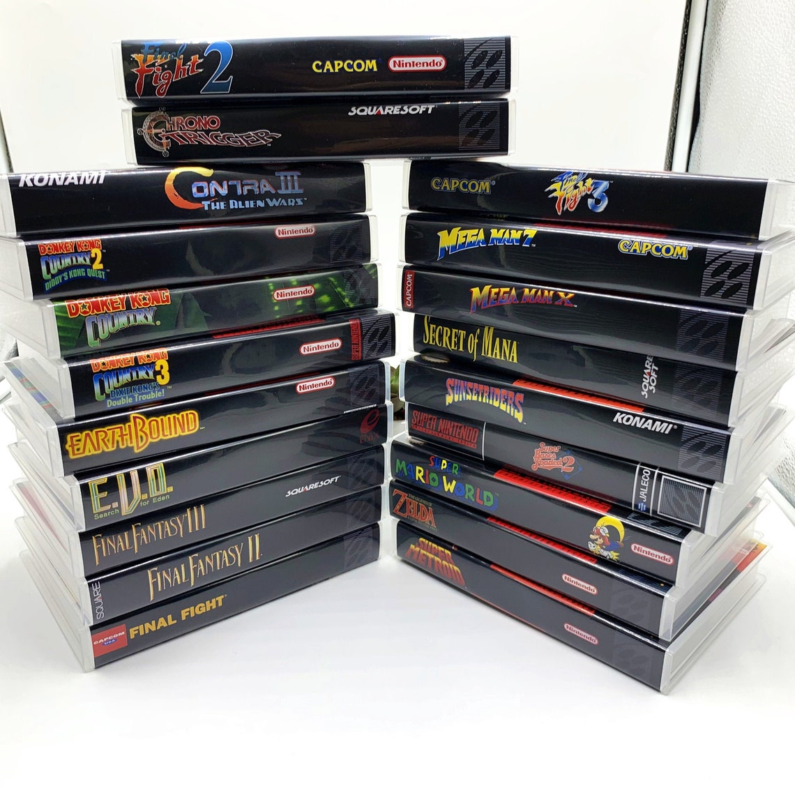 Super Nintendo SNES boxes box only book style custom Etsy