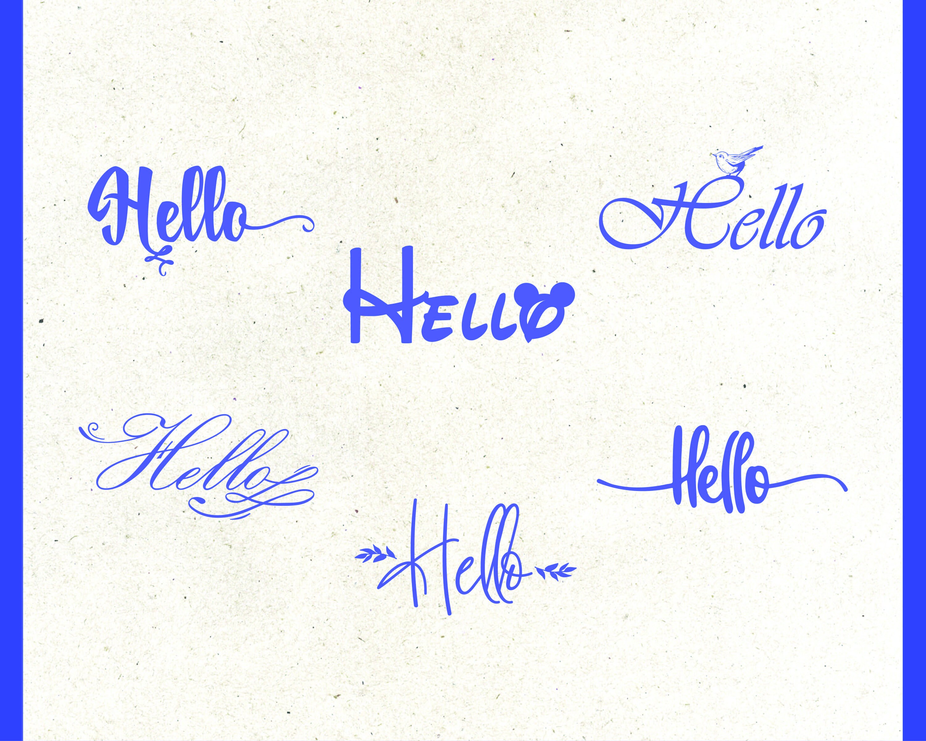 Hello Sign Svg, Welcome Svg, Hello Flourish Svg, Welcome Cut File. - Etsy