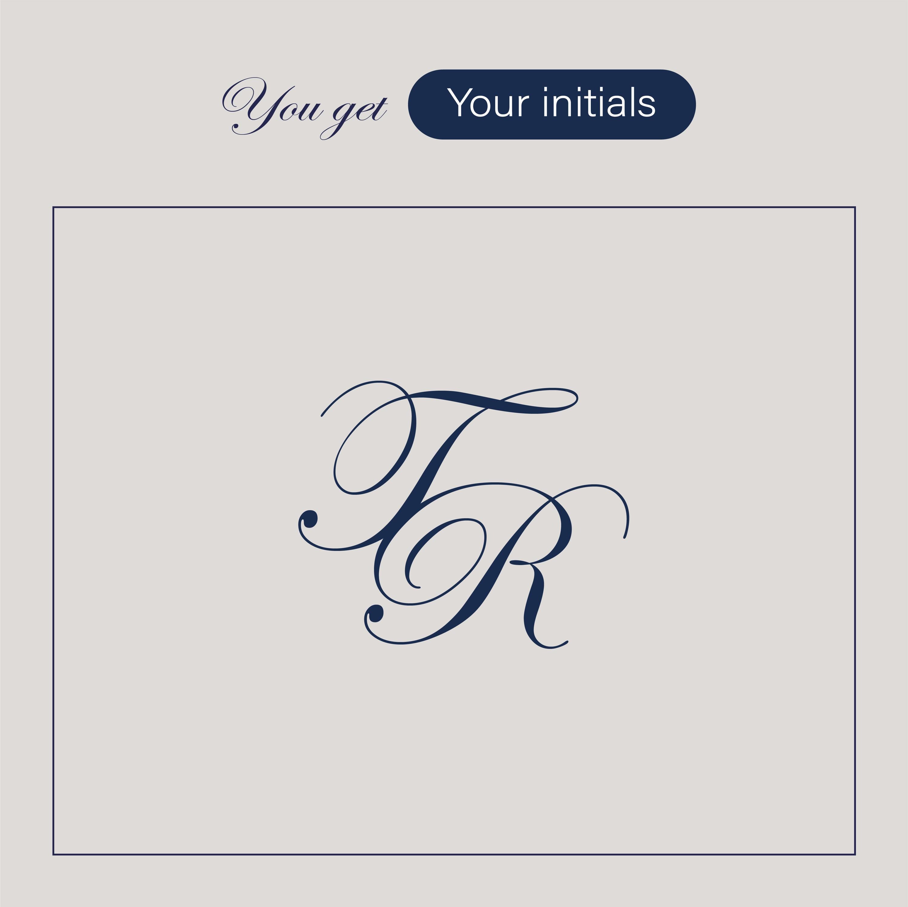 Bww Monogram Custom Wedding Logo With Initials, Customizable Wedding Monogram ...