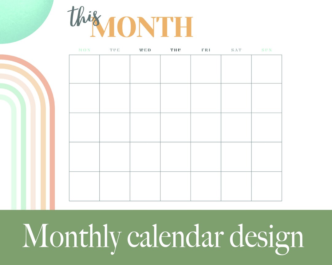 Month Calendar Printable Planer Monthly Blank Calendar Simple Month Calendar Printable Planer Monthly Blank Calendar Simple