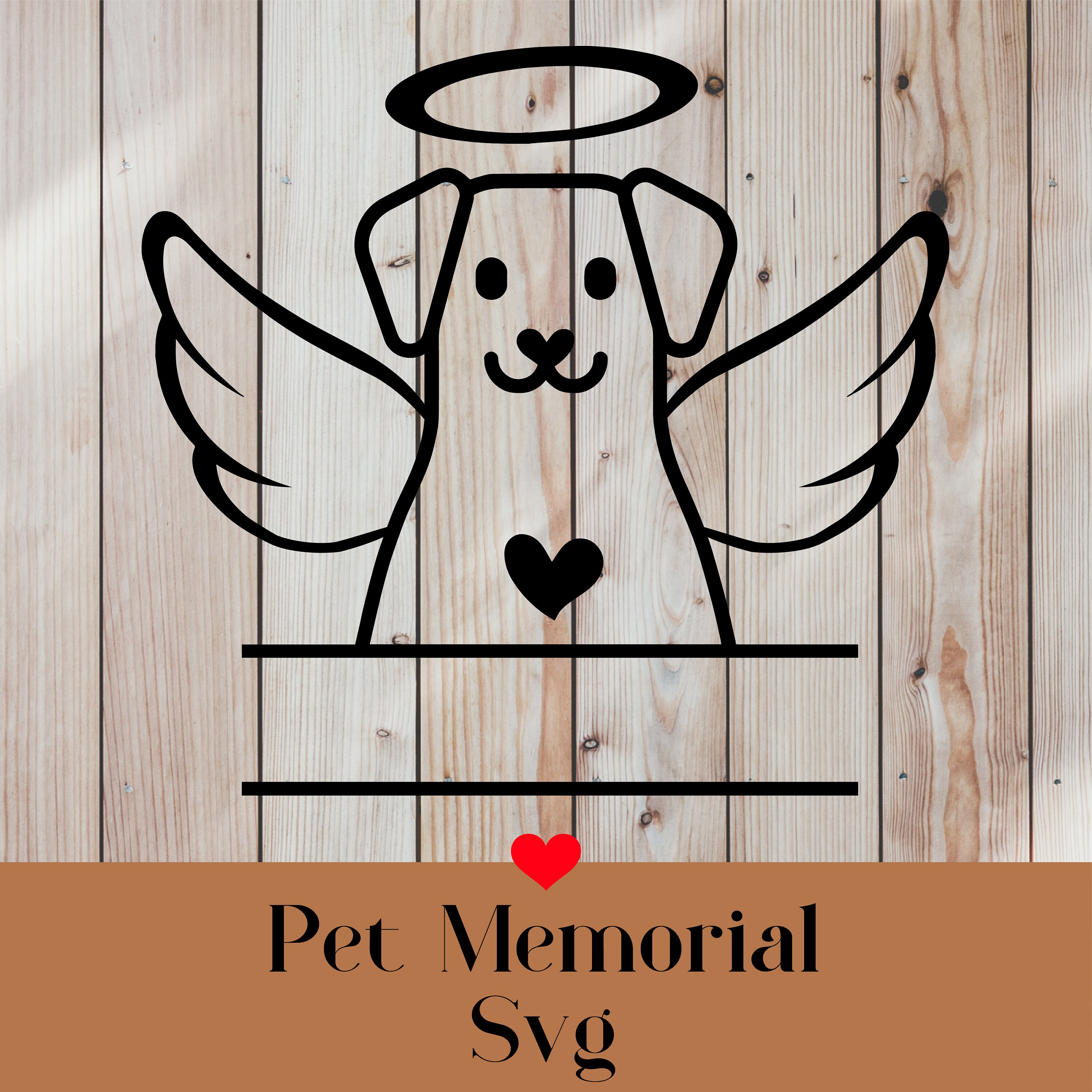 Pet memorial, Pet Angel Wings, Pet loss, Cat memorial, Dog memorial, memorial ornament SVG