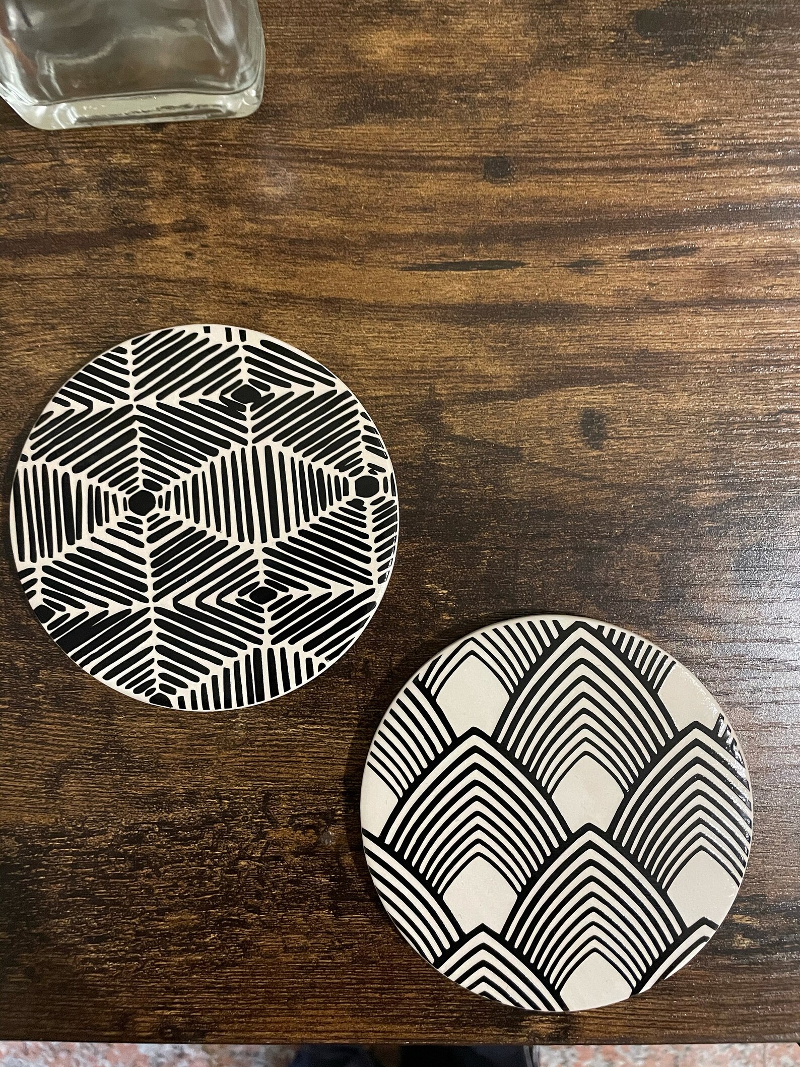 African Inspired Coasters Handmade Coasters Geometric Etsy