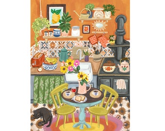 Grandma's Kitchen. By Olivia Gibbs | Art Print | Giclee Wall Art