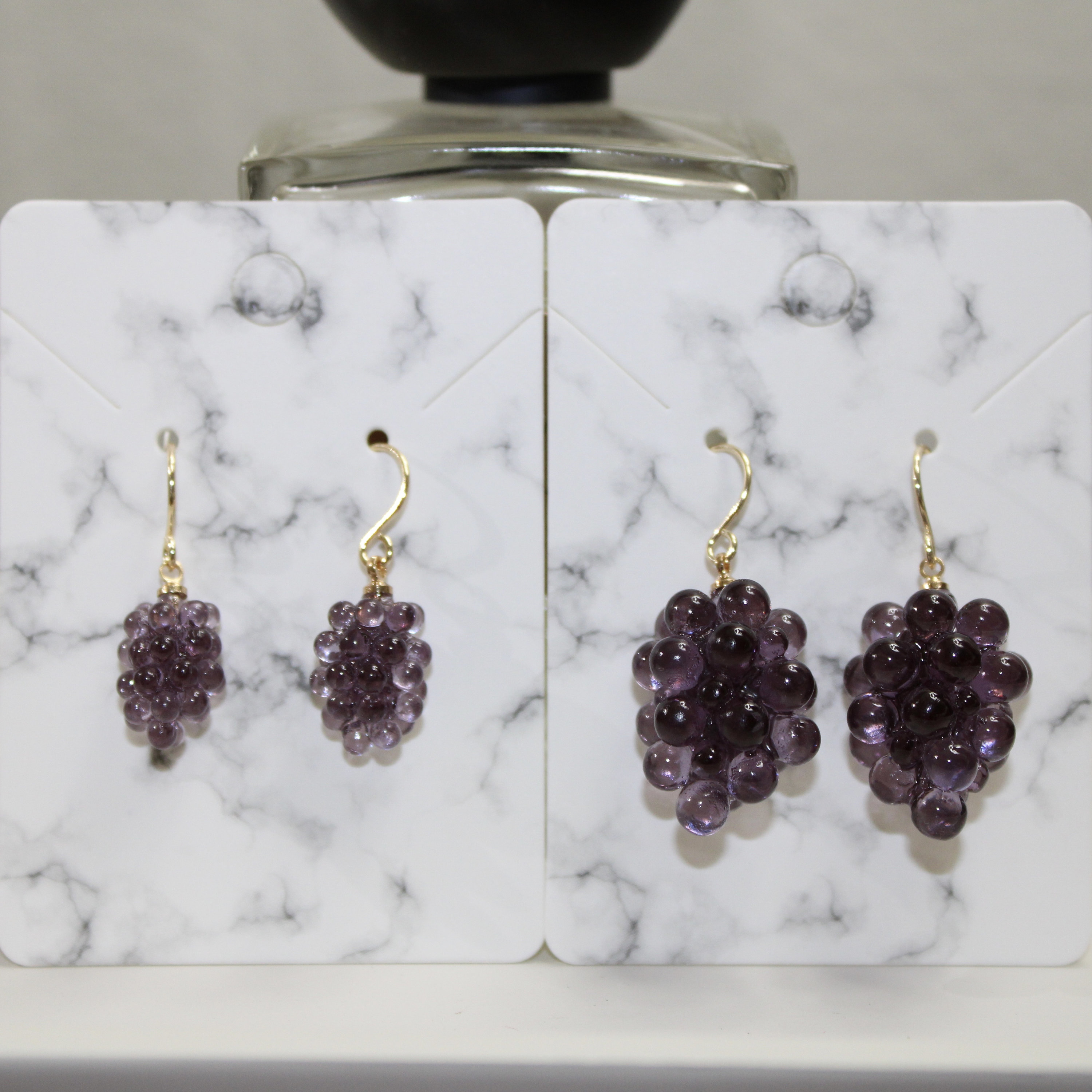 14k Gold Plated Earrings Grape Earrings Fruit Earrings Etsy
