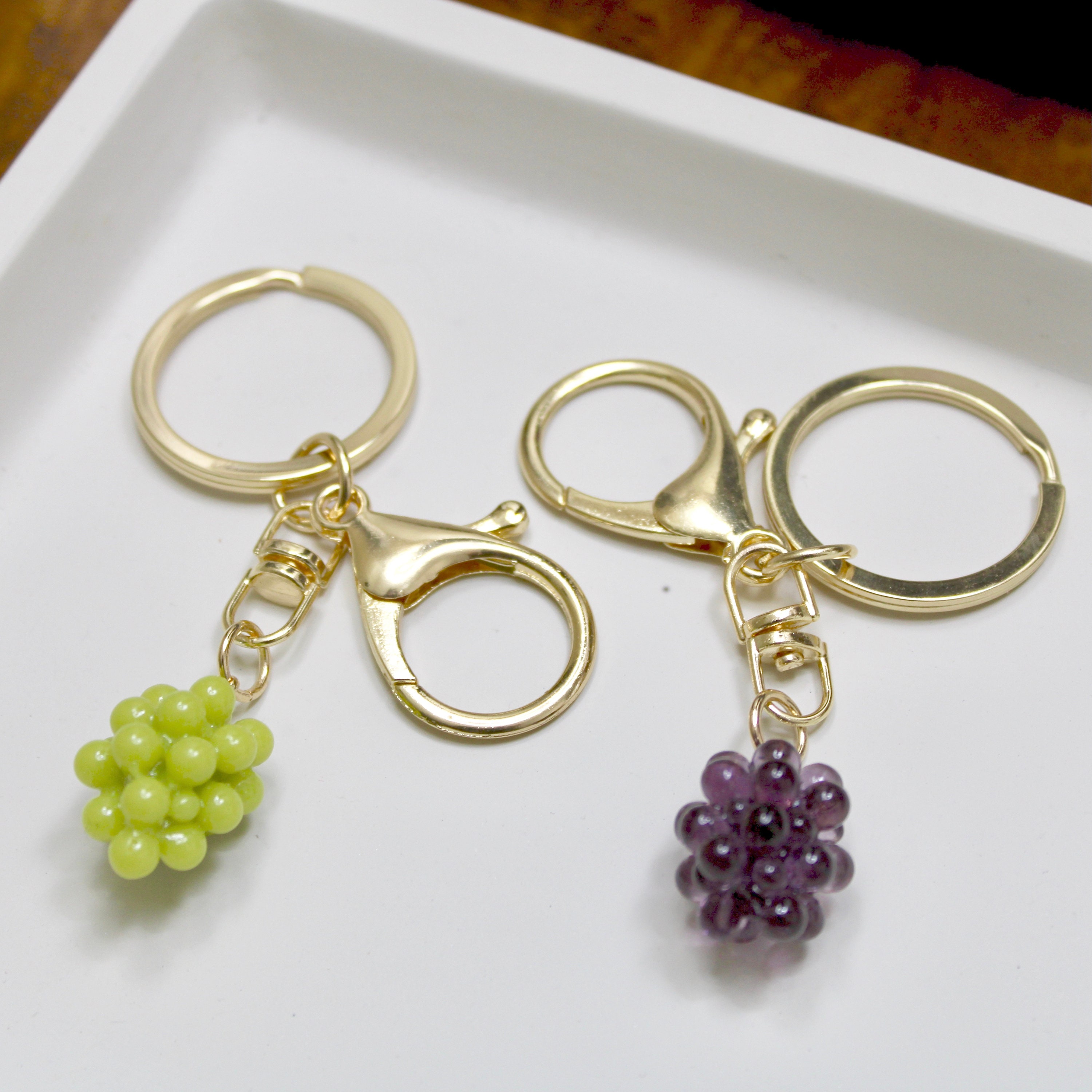 Green Grape Keychain Cute Keychain Bag Charm Food Keychain Etsy UK
