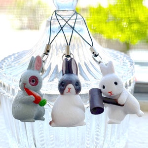 Cute Bunny Bag Charm, Rabbit Figure Key Chain, Rabbit Lover Gift, Mini Figure Key Chain, Rabbit Bag Charm, Bunny Keychain, Bunny Lover Gift