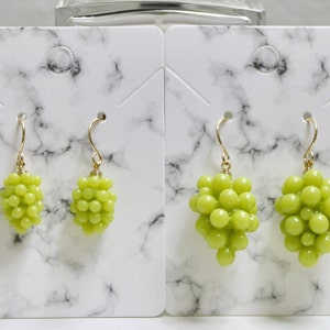 14K Gold Plated Earrings, Grape Earrings, Fruit Earrings, Handmade Jewelry, Cute Earrings Miniature, Gift for her, Fruit Lover