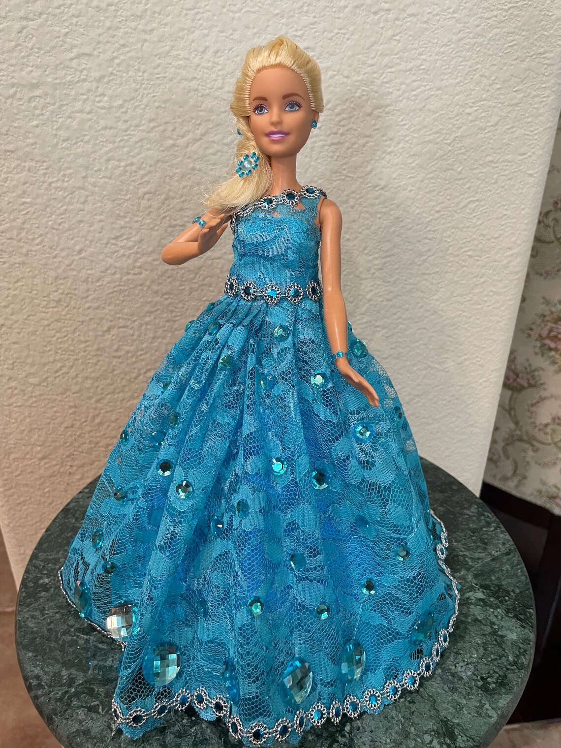 Blue dressed Barbie doll | Etsy