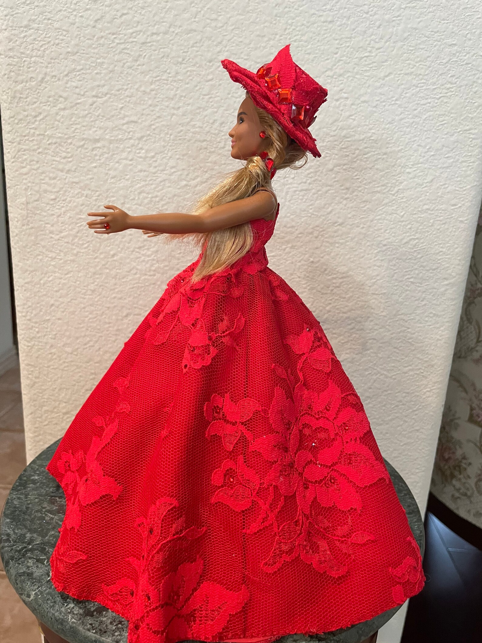 red dressed doll etsy