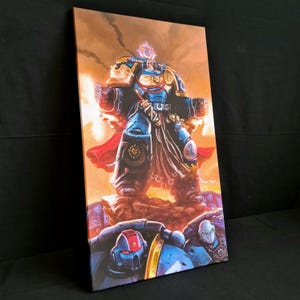 Gaming Inspired Original Warrior Marines Ultra Hammer War Design Canvas Wall Art Gift Home Decor Print Art Ready to Hang - Gaming Fan Art