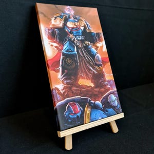 Gaming Inspired Original Warrior Marines Ultra Hammer War Design Canvas Wall Art Gift Home Decor Print Art Ready to Hang - Gaming Fan Art