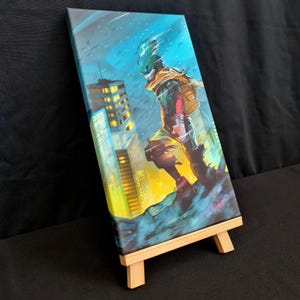 Anime inspiriert Original Held Vigilante Design Leinwand Wand Kunst Geschenk Wohnkultur Print Kunst fertig zum Aufhängen - Anime Fan Art