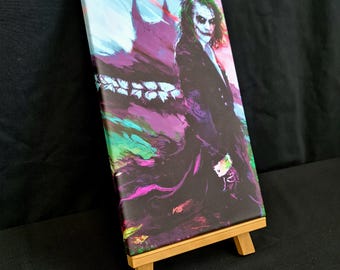 Marvel DC Comic Book geïnspireerd origineel Dark Knight Clown Villain Design Canvas Wall Art Gift Home Decor Print Ready to Hang - Comic fanart