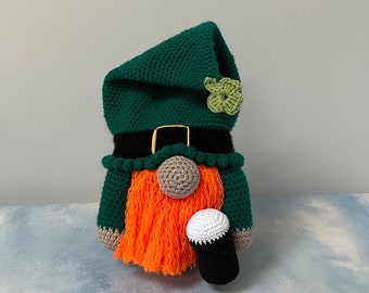 Crochet St Patricks gonk gnome door stop pattern, PDF,