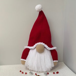 LARGE Crochet gonk gnome PDF pattern amigurumi christmas santa ornament.