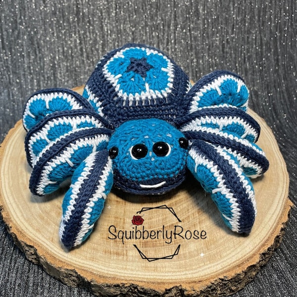 Sully the African Flower Spider Crochet Pattern, PDF, Digital Download.