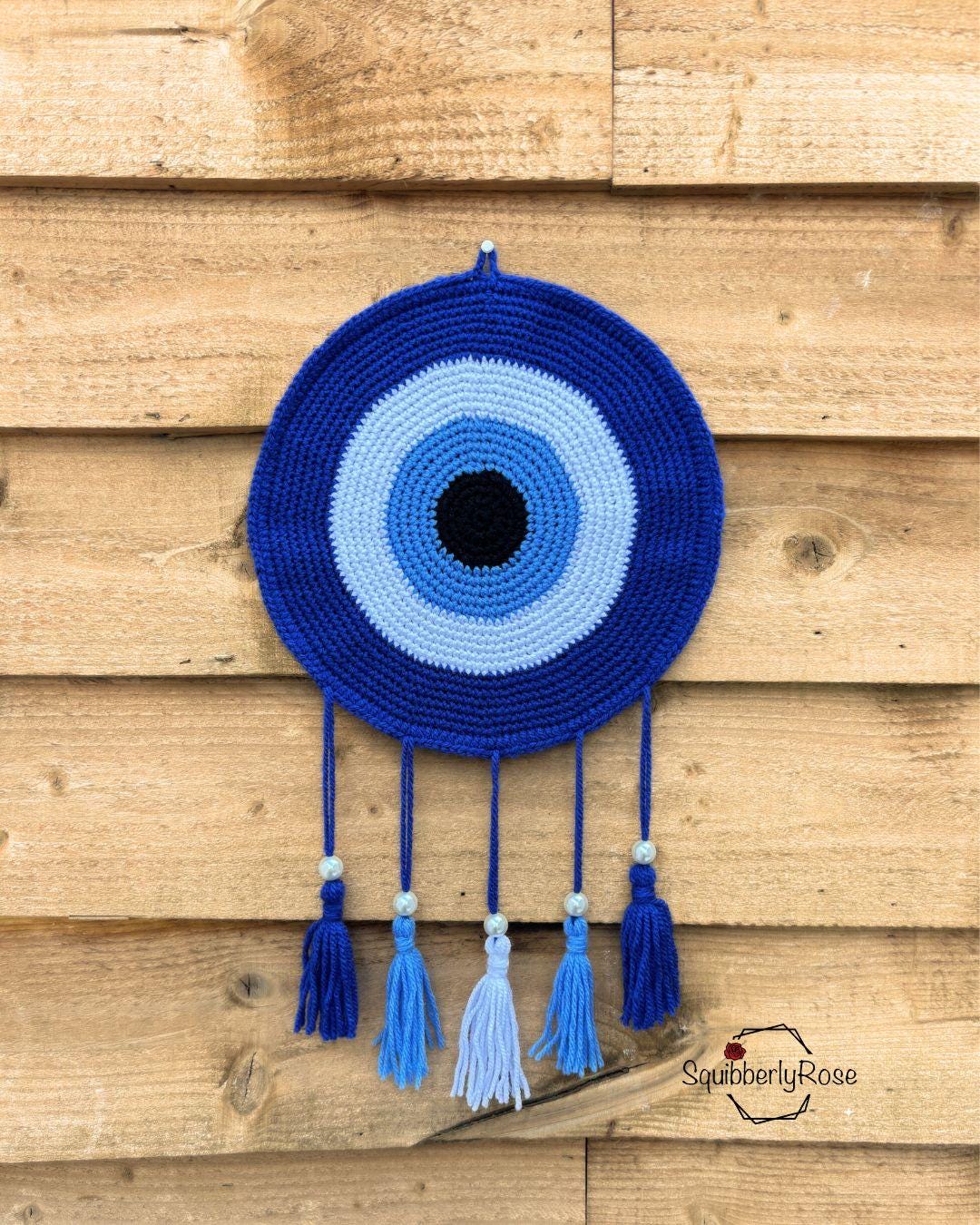 Evil Eye Wall, Door Hanging Crochet Pattern, PDF, Digital Download