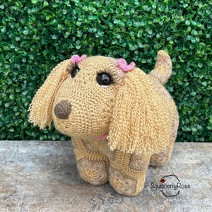 Lady Korra, den afrikanska blomman, Cockapoo-hunden, virkmönster, ENDAST PDF-MÖNSTER, Amigurumi