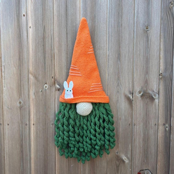 Crochet Carrot Gnome Wreath Pattern, PDF, Digital Download