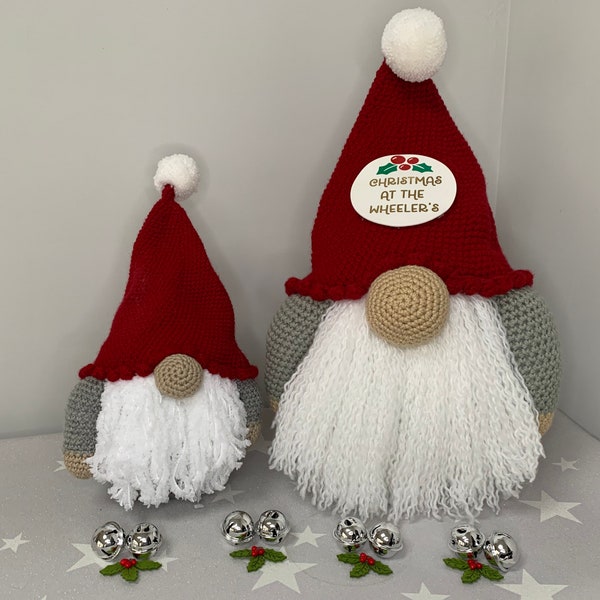 Crochet Gonk, gnome door stop ornament pattern, pdf. gift