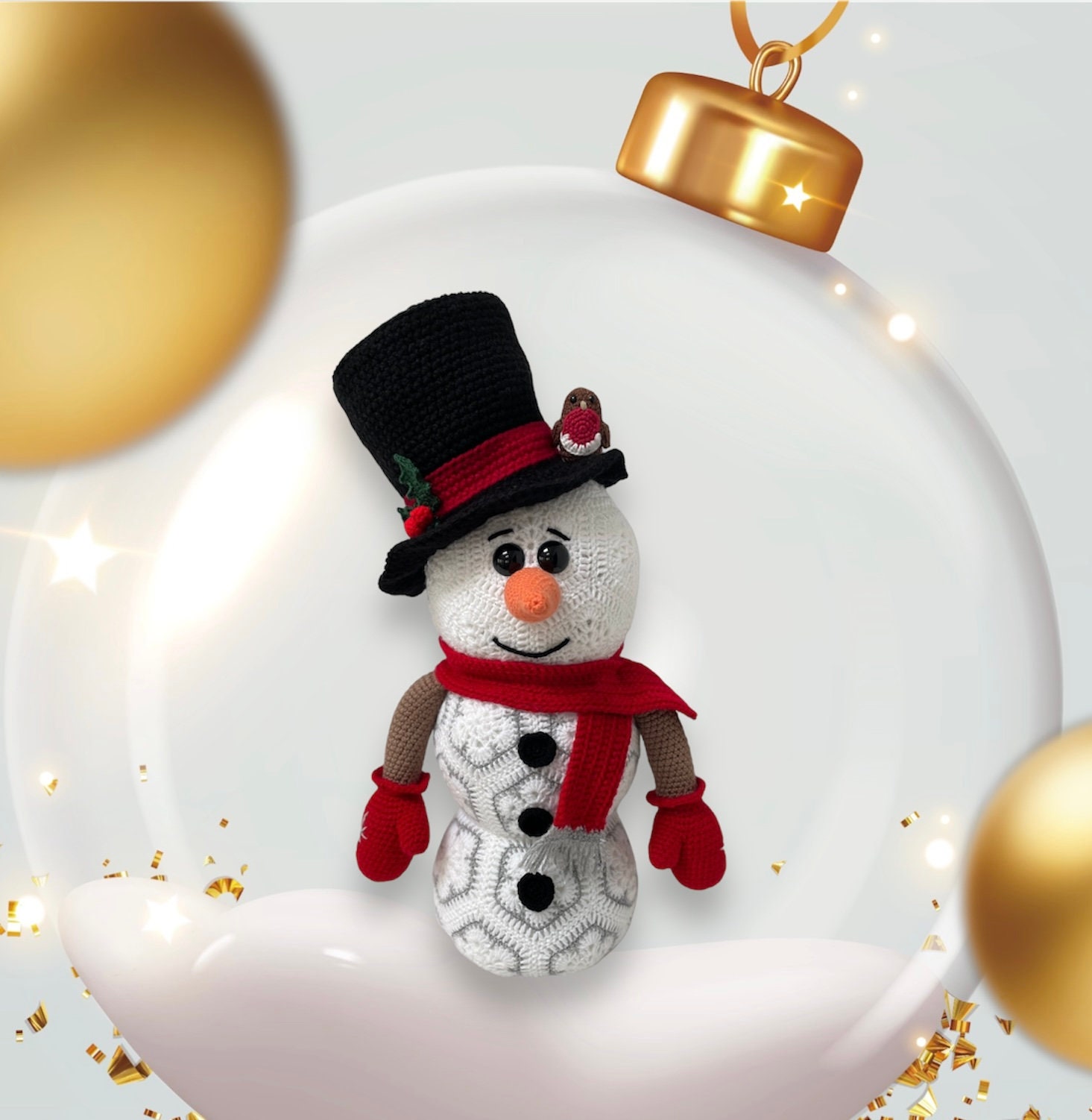Artmag Set 4 Federe Cuscini Natalizie 60x60 Cm, Pupazzo Di Neve E Scritta 'Buon Natale', Per Divano E Giardino