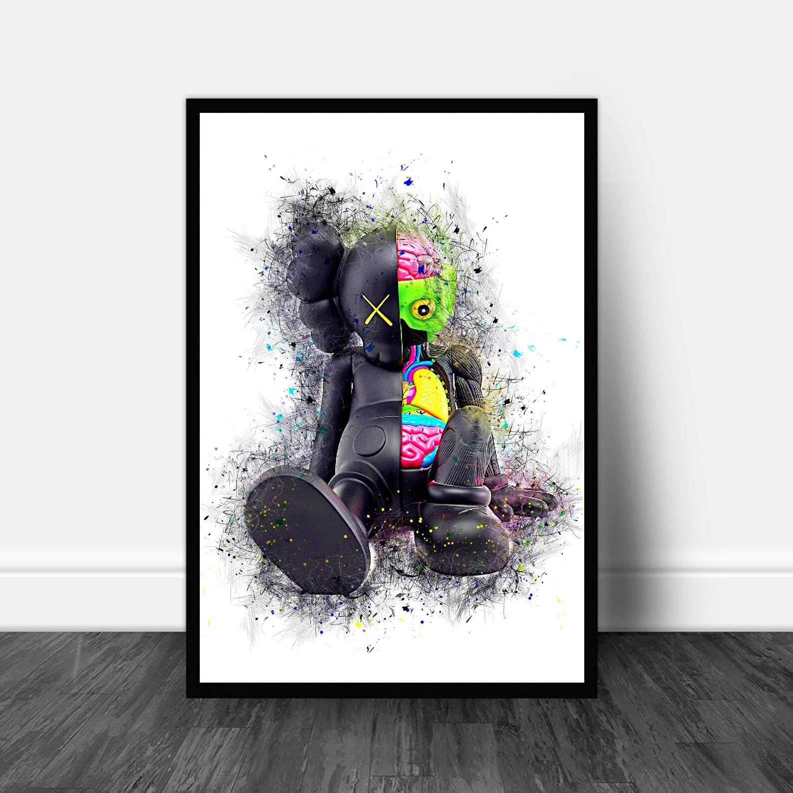 Kaws Poster Kaws Set Poster Inspired by KAWS Bape Bearbrick Etsy